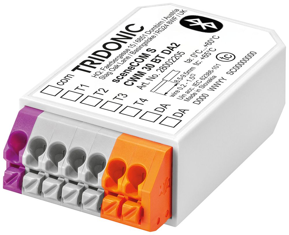 Steuergerät Tridonic sceneCOM S DALI-2 Bluetooth 28.2×14.6×47.7mm