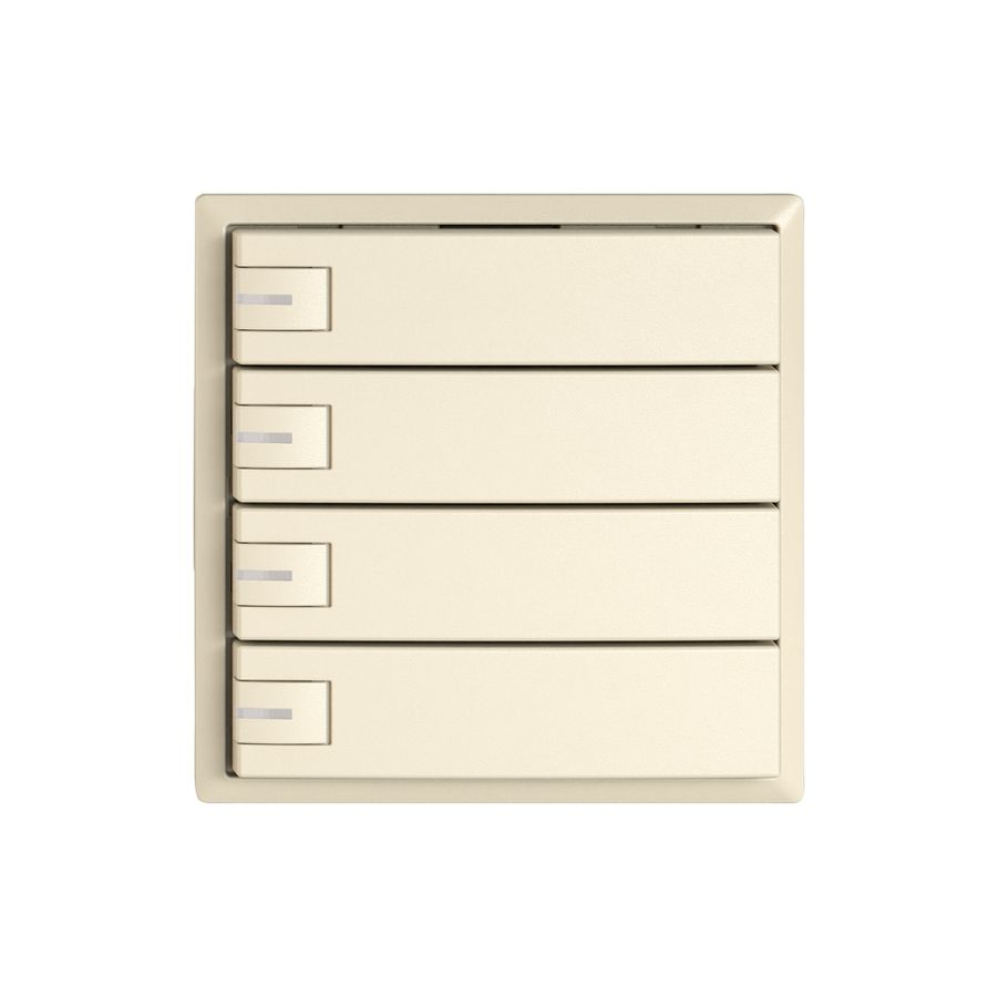 Pulsante KNX RGB EDIZIO.liv SNAPFIX® sensore temp.RGB-LED 4× com.1T cr