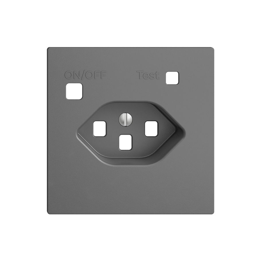 Frontset EDIZIOdue zu FI-Steckdose F, T23, dunkelgrau