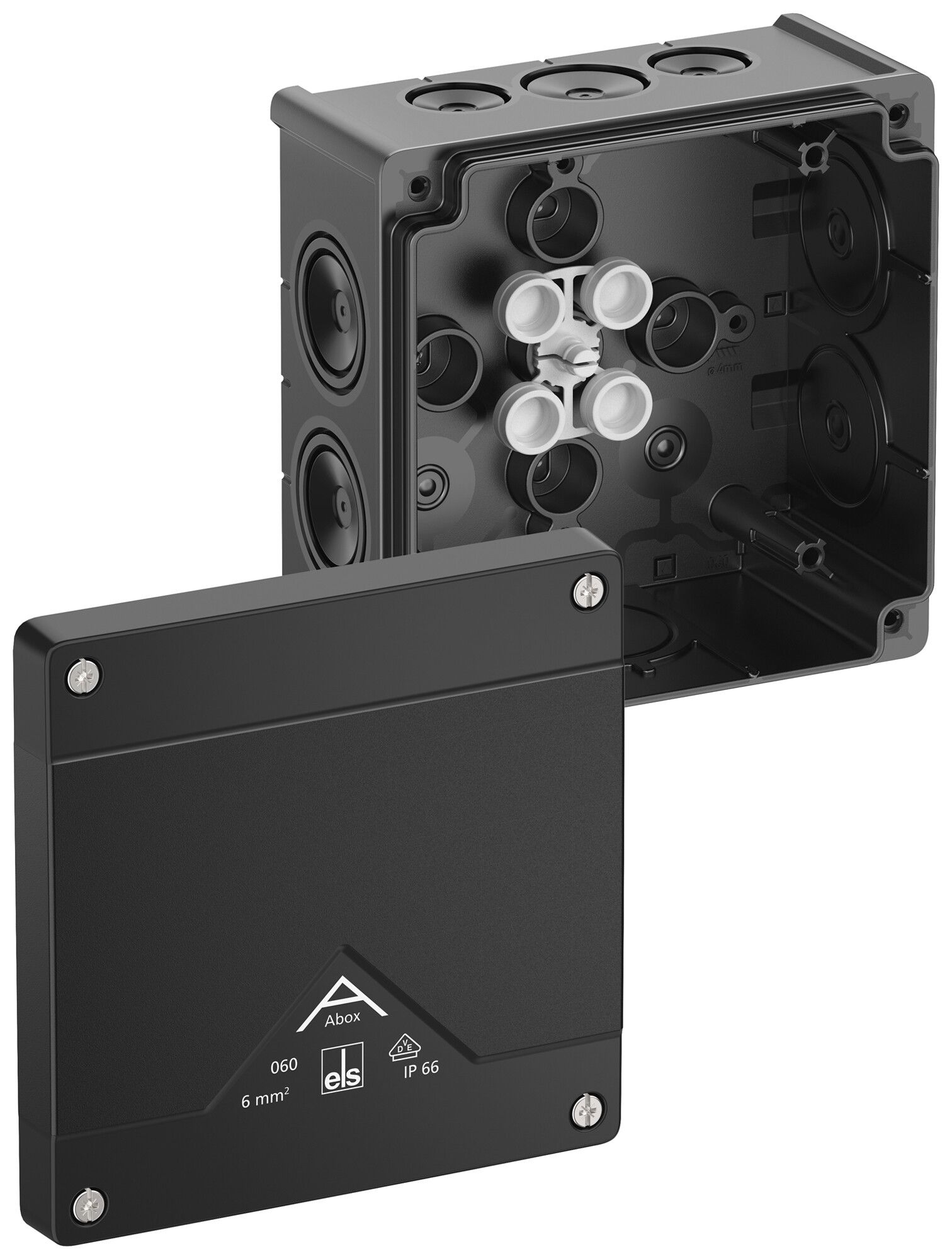 AP-Abzweigdose Spelsberg Abox 060-L/sw 127×127×70mm IP66 sz