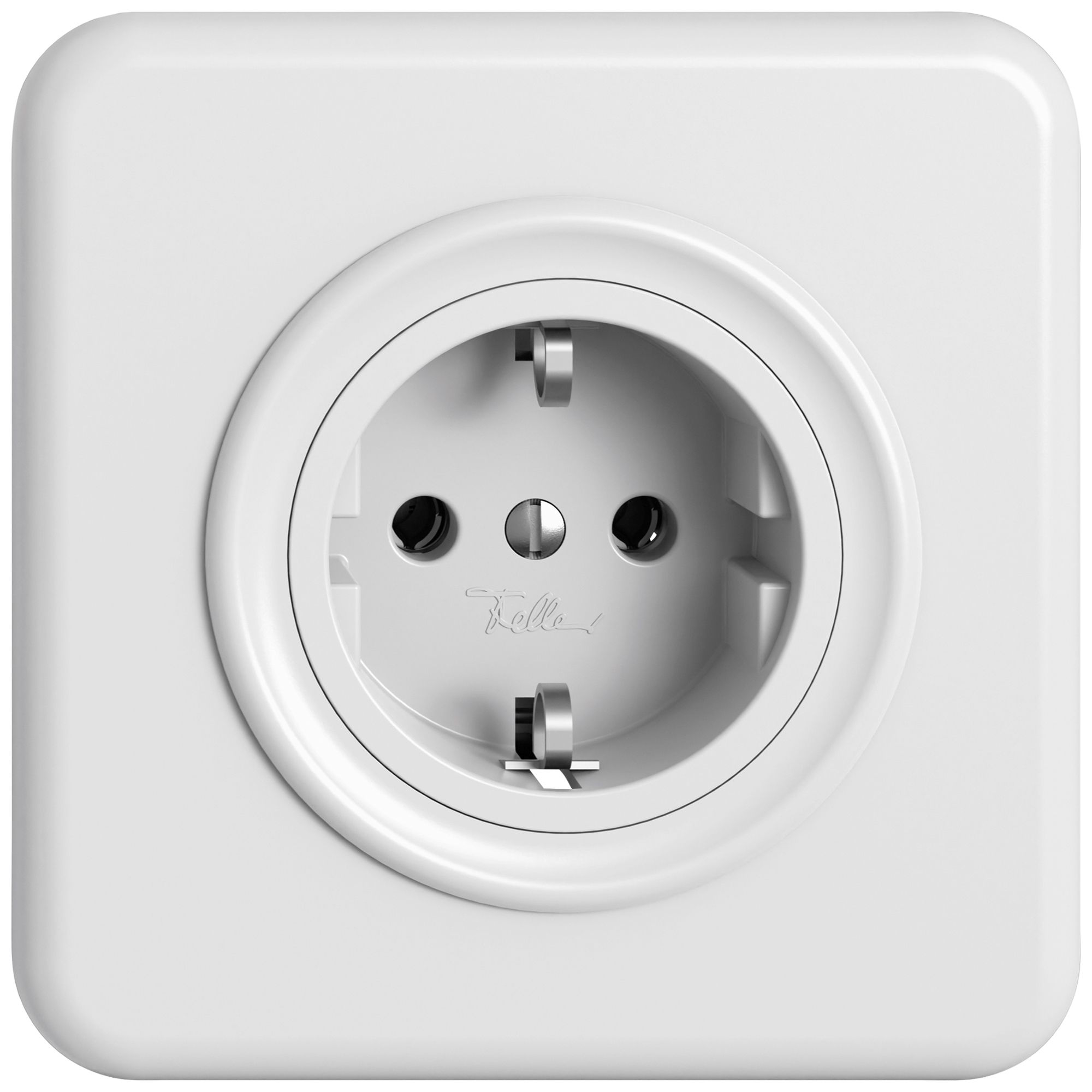 UP-Steckdose STANDARDdue SNAPFIX® SCHUKO 16A 230V 90×90mm weiss