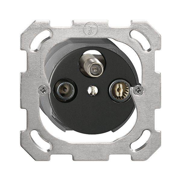 Prise d'antenne ENC SAT DB52 noir Standard avec IEC/F