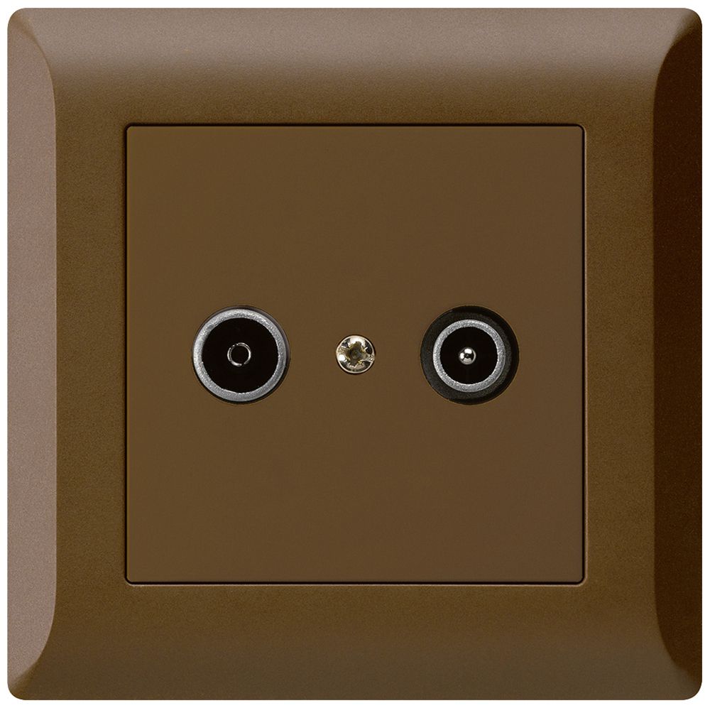 Prise de passage ENC kallysto.line R/TV 19dB brun