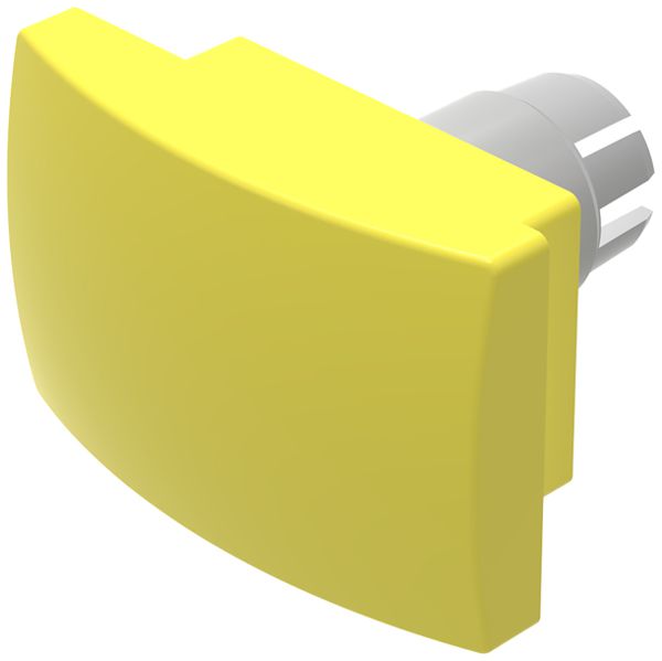 Capot à poussoir EAO 22 convexe 17.5×25.5mm jaune