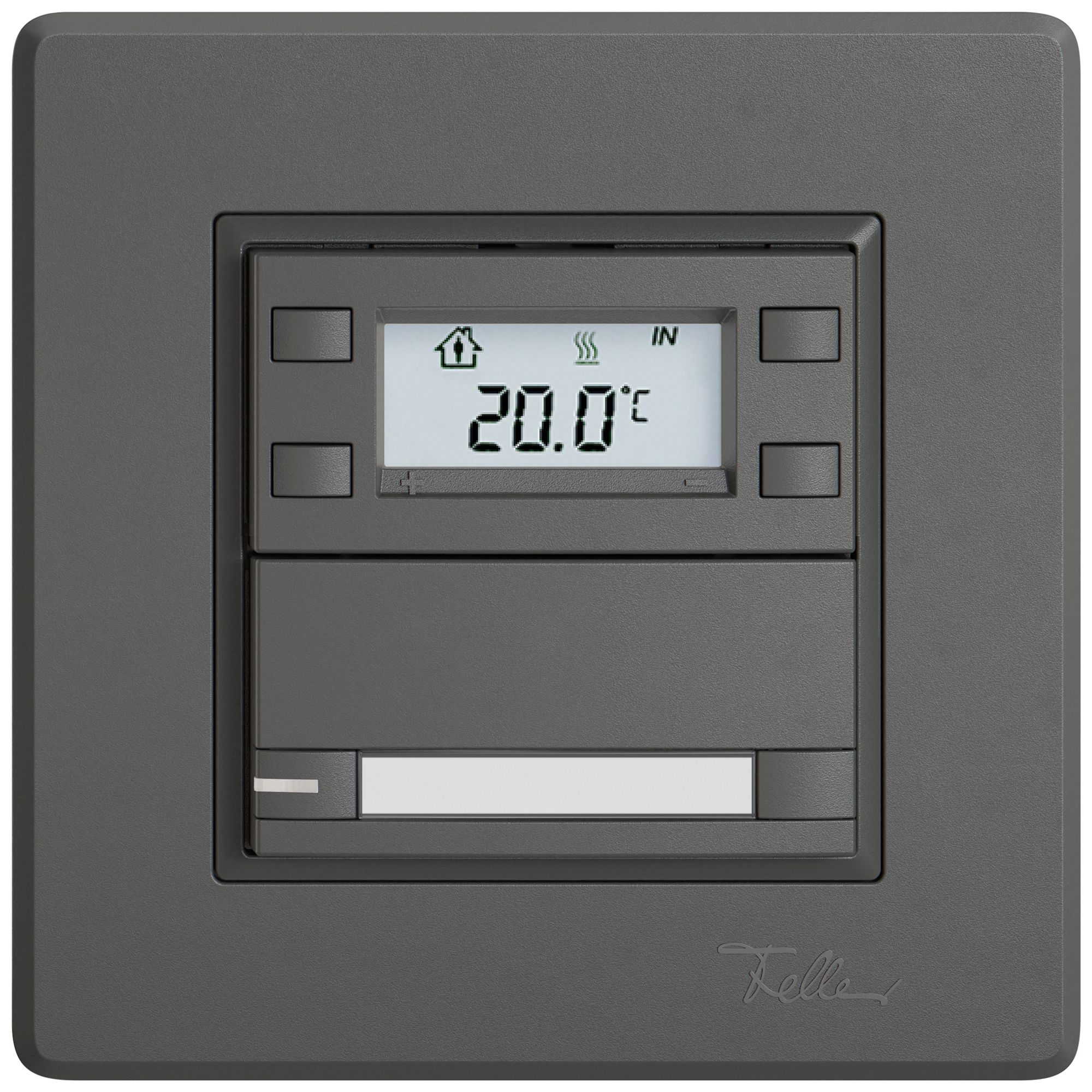 Poussoir RTH ENC EDIZIO.liv SNAPFIX® a.RGB-LED étiqu.1×touche comm.2T grf