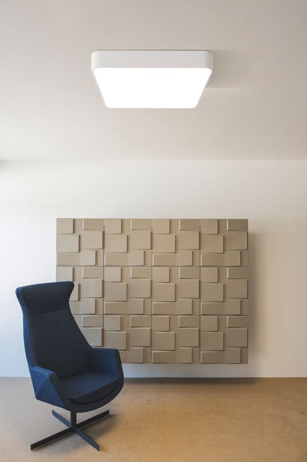 LED-Deckenleuchte SLV MEDO SQUARE 60 DALI 39W 3800lm 3000K 600×600×125mm weiss