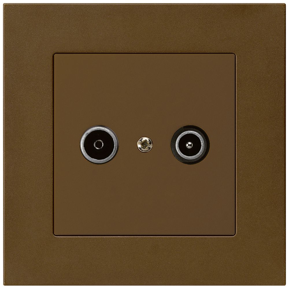 Prise de passage ENC kallysto.pro R/TV 23dB brun