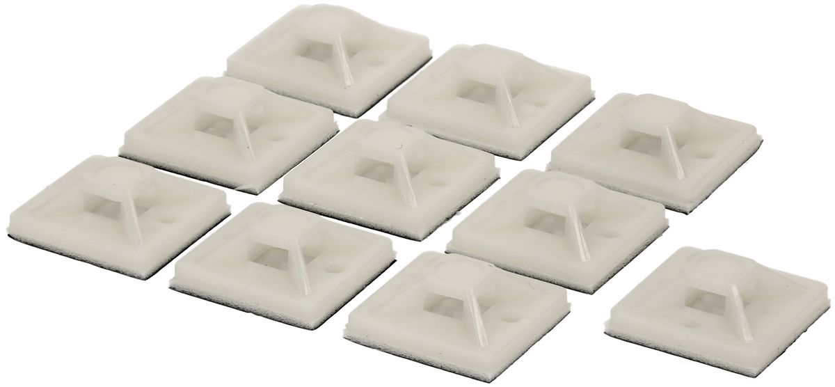 Zoccolo per fascetta MAX HAURI 19×19mm max.3.6mm 10 pezzi bianco