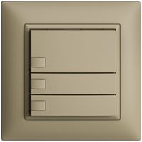 Pulsante univ. INC 3×1t mors. innest. EDIZIOdue sand, senza LED