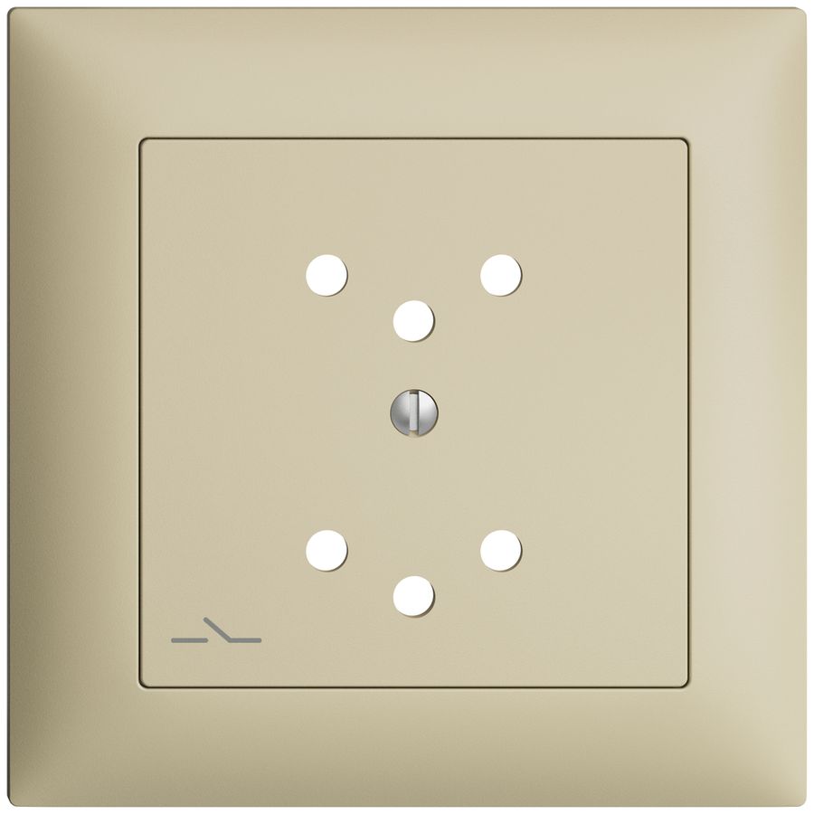 Frontset EDIZIOdue vanille 88×88mm 2×T12/1