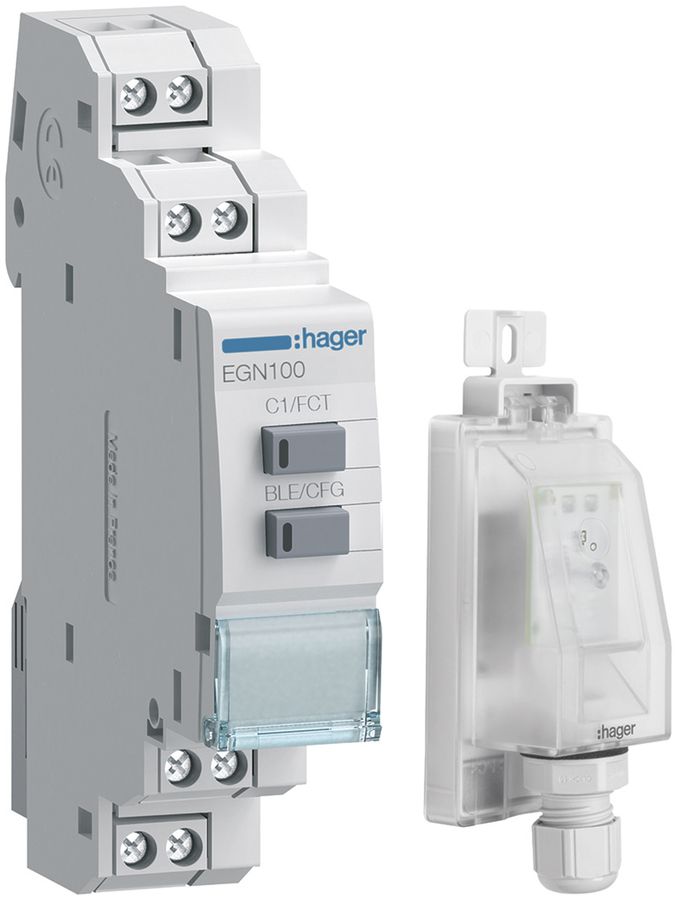 Timer Hager digitale interruttore crepuscolare multifunzione 1 canale sonda