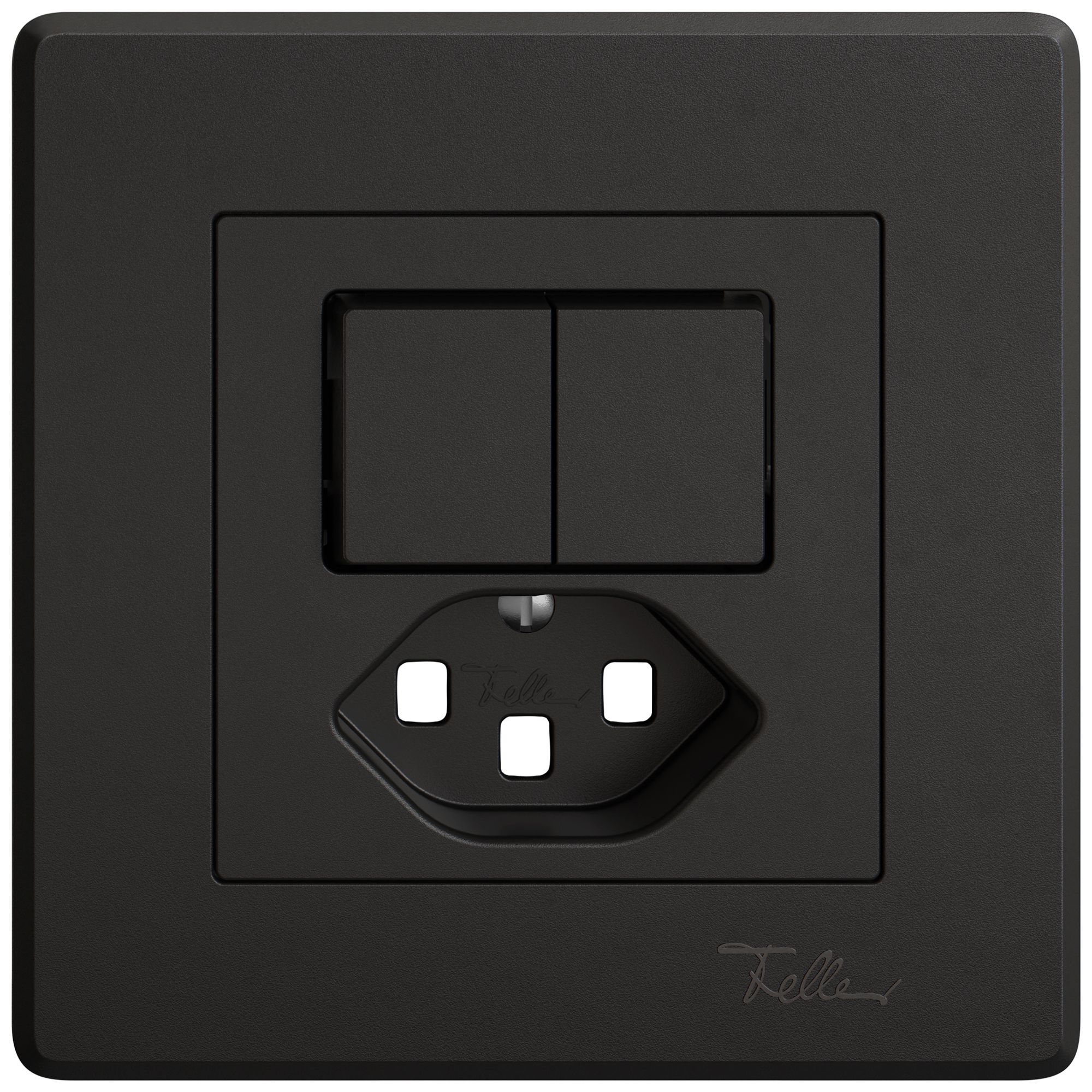 Kit di montaggio INC EDIZIO.liv SNAPFIX® per combi.T23 con 2 tasti ne