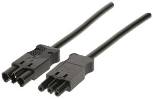 TD-Verlängerung MH AC 166 H05VV-F3G1.5 1m schwarz