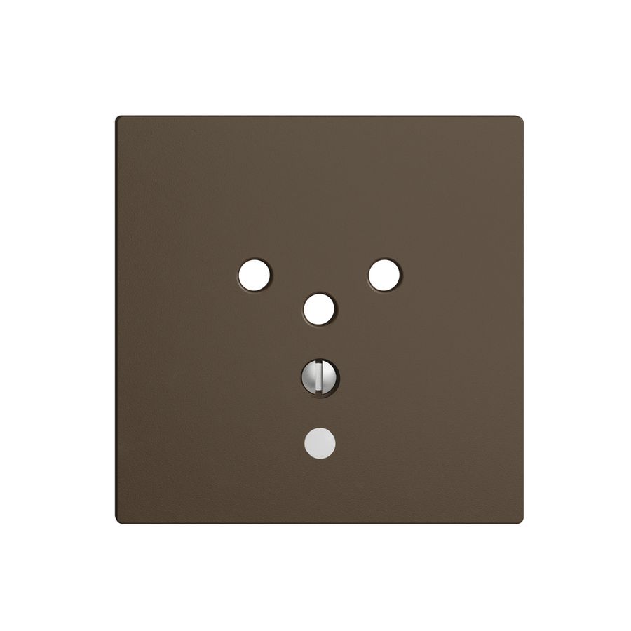 Frontplatte EDIZIOdue T12 coffee 60×60mm mit Linse für Steckdose