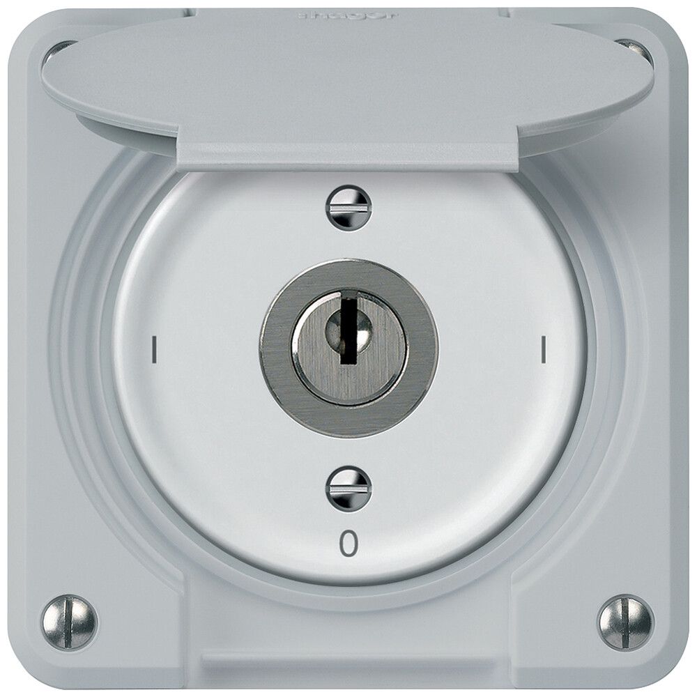 Interruttore a chiave INC robusto interruttore on/off 1 polo 16A 250V 86×86mm gr