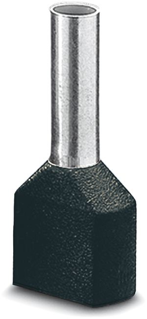 Capocorda doppio isolato PX DIN 46228 2×1.5mm² L=10mm nero