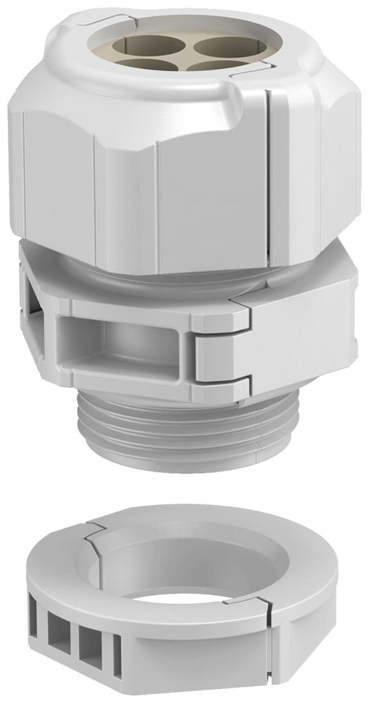 Pressacavo Bettermann V-TEC TB25 separabile M25 4×Ø5mm IP67 grigio