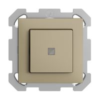 UP-Leuchttaster EDIZIOdue A-R/1P sand, mit Linse, LED gelb