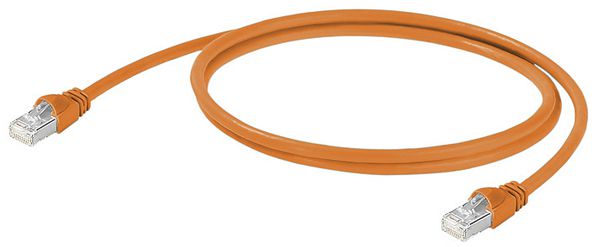 Câble patch RJ45 Weidmüller SmartMetering, cat.5e SF/UTP, PVC, orange, 0.3m