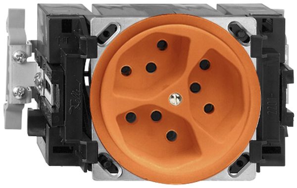 EB-Steckdose FH 3×T13/3 orange 49…69mm Snap