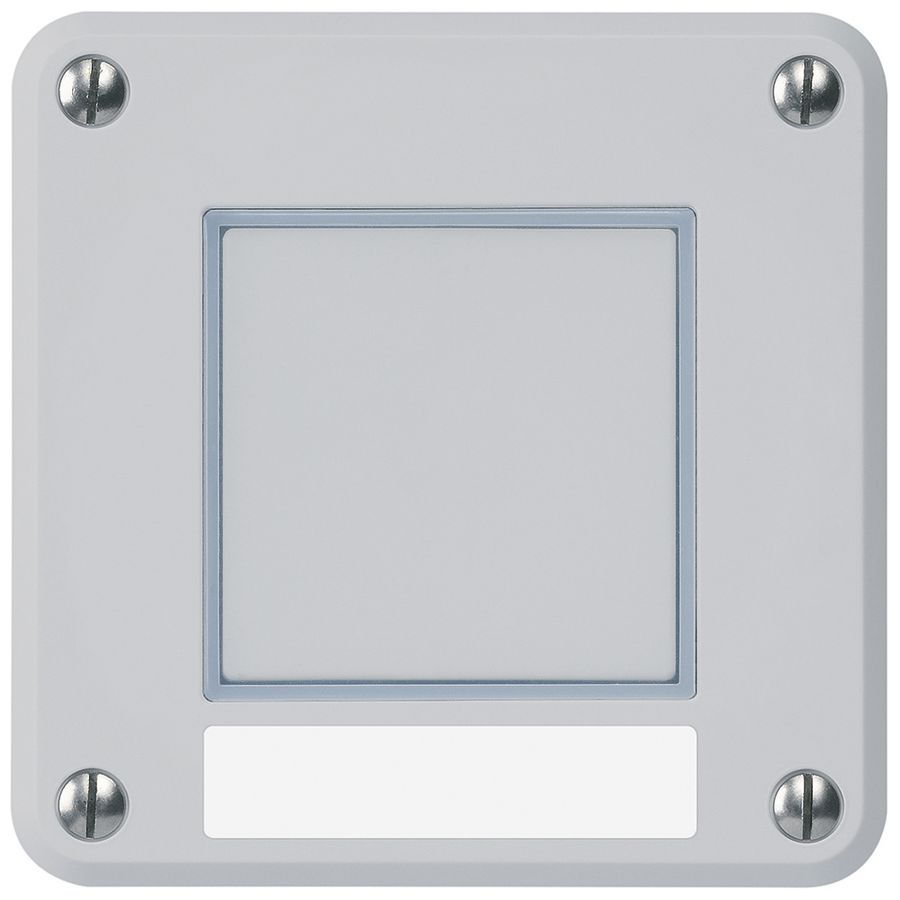 Parte superiore per tasto di suoneria Hager robusto IP55 con placchetta grigio