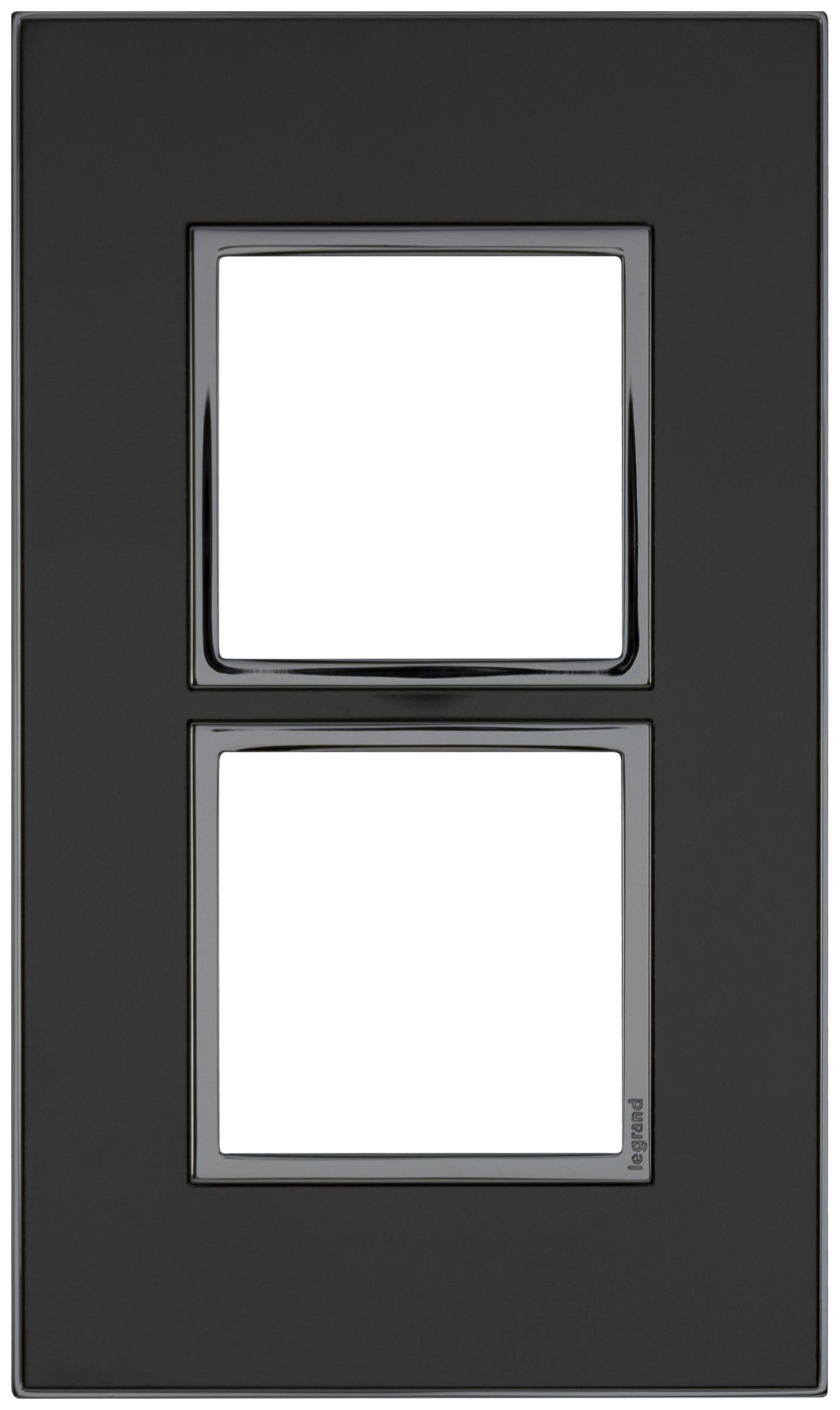 Abdeckrahmen ATO 1×2 Modul, black reflective