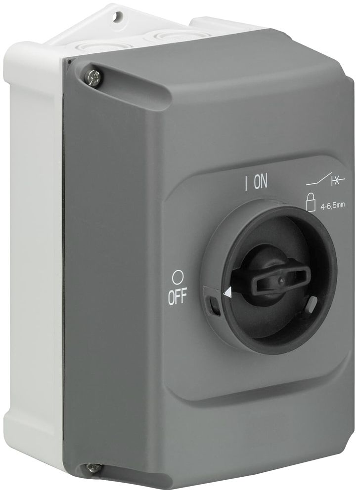 Boîtier AP ABB IB132-G, pour MS116/132, verrouillable, IP65, gris/noir