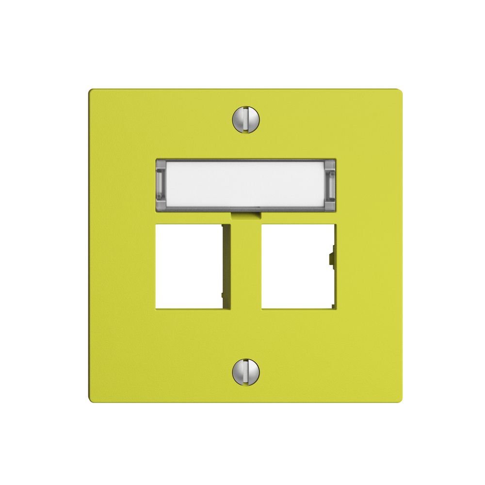 Kit de montage EDIZIOdue sortie droite, pour 2×RJ45 freenet, lemon