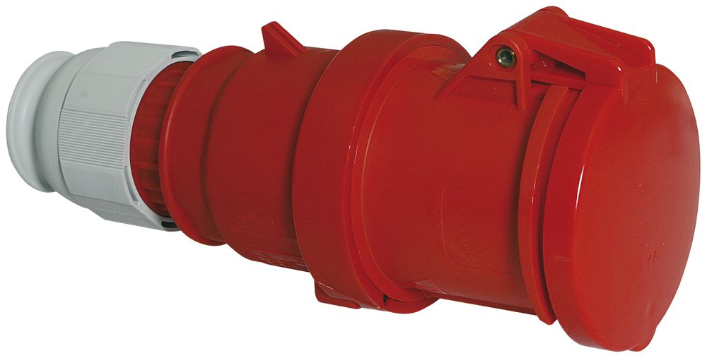 Prise mob.CEE Bals 5P 63A 400V 6h rouge IP44 nick.BV TE-Plus