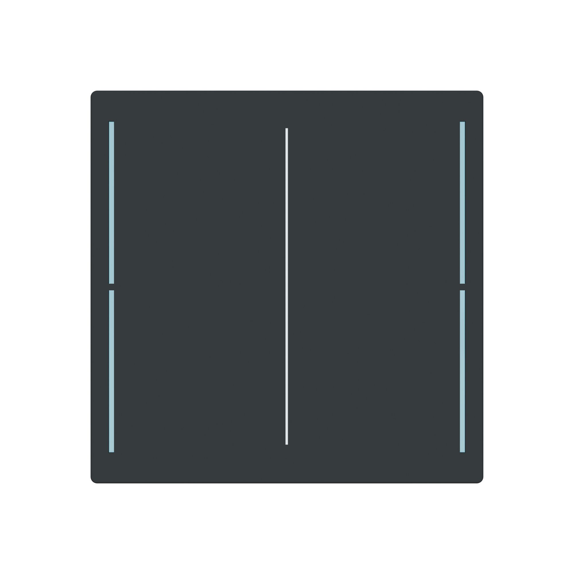 Couverture de poussoir ABB SIDUS touch 2-fois anthracite