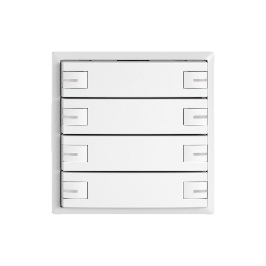 Poussoir KNX RGB EDIZIO.liv SNAPFIX® capteur temp.RGB-LED 8× comm.1T bc