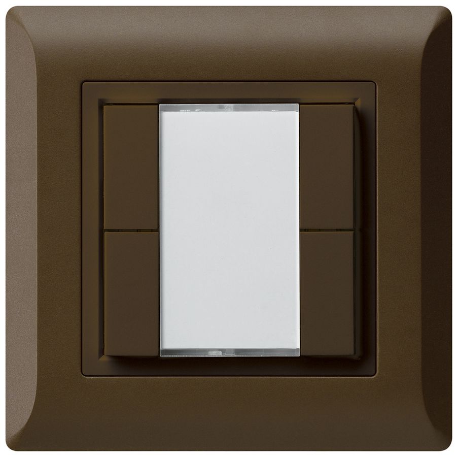 Pulsante universale INC 4×kallysto.line con LED marrone