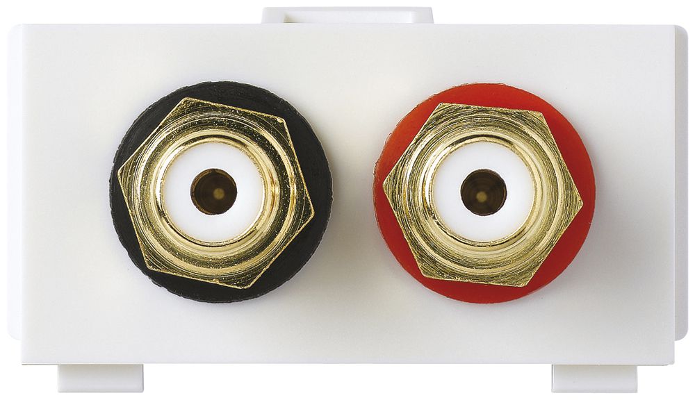 Modulo multimedia kallysto M3 con 2×Cinch dorato stagnabile bianco