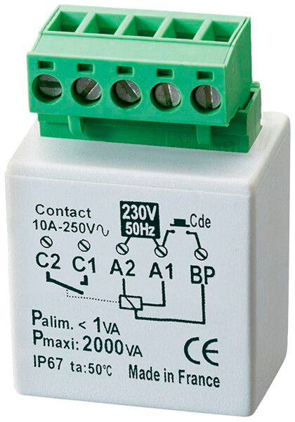 Relais à impulsion INC Yokis 2000W 230V 10A 2500VA