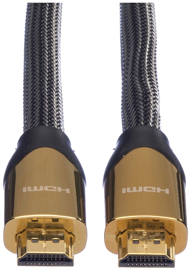 Câble HDMI ROLINE Premium 4K@60Hz (HDMI 2.0) HDR 3D ethernet noir 2m