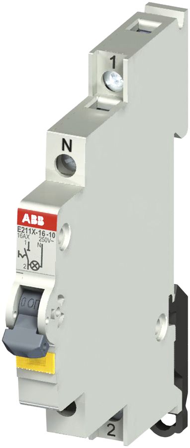 Interrupteur AMD LED ABB E211, 16A/250V 1L 1F, ½UM, "0-I"
