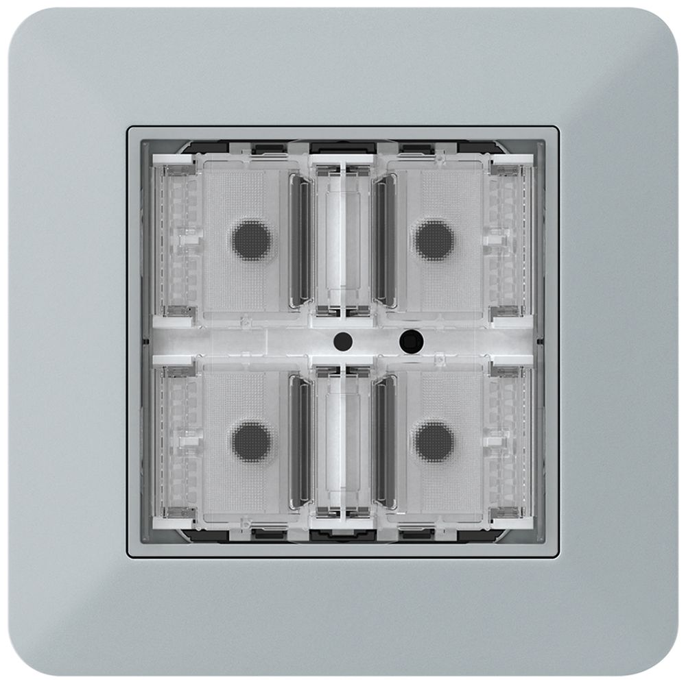 Poussoir KNX ENC KTR p.4×touches 4×points actionnables LED gris