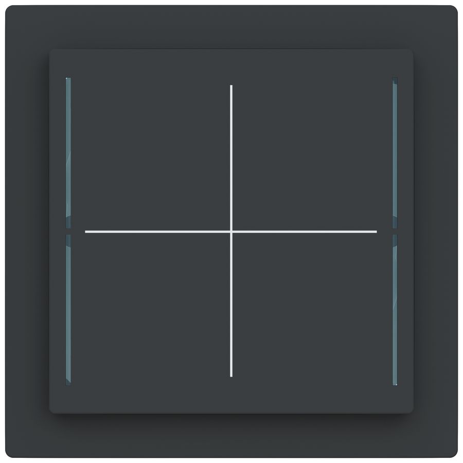 AP-Bedienelement ABB SIDUS touch free@home mit BCU 1…4-fach anthrazit