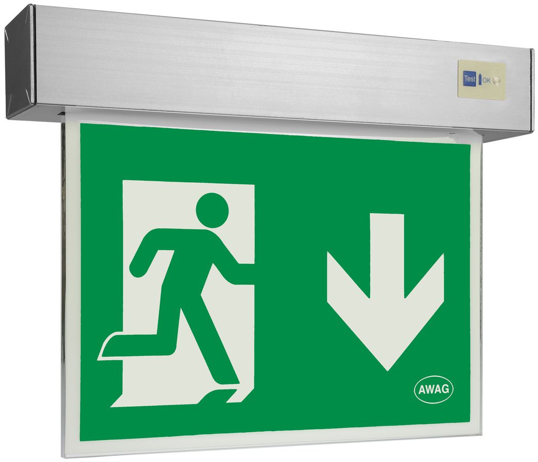 LED-Rettungszeichenleuchte AWAS-U-013-AT 4W 3h 272×220×40mm