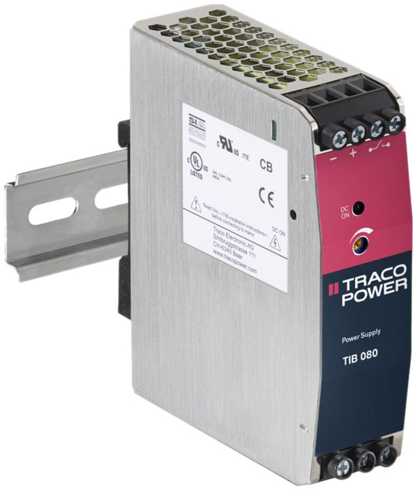 REG-Netzteil Traco TIB 080-112, 80W 6.7A 12VDC 32×114.2×98.6mm