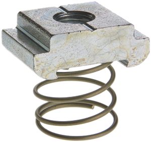 Plot d'ancrage Woertz, acier zingué, M4, avec ressort, 14×16 mm