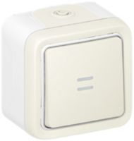 Interrupteur à bascule lum. AP PLEXO 3/1L blanc contrôle