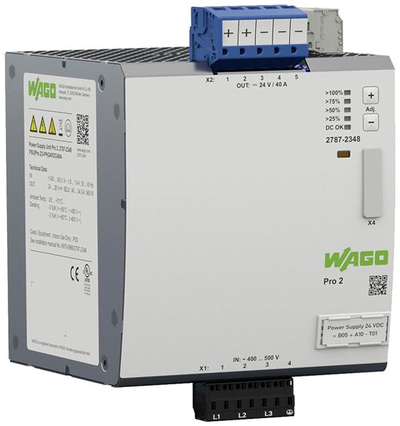 EB-Stromversorgung WAGO Pro 2 340…550V 480…780V 24…28V 40A 960W 7TE