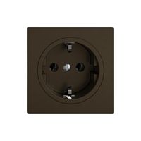 Steckdose EDIZIO.liv SNAPFIX® SCHUKO 16A 230V 60×60mm umbra