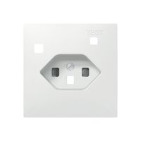 Frontset SIDUS Z/E zu FI-Steckdose T23 mit shutter weiss glänzend