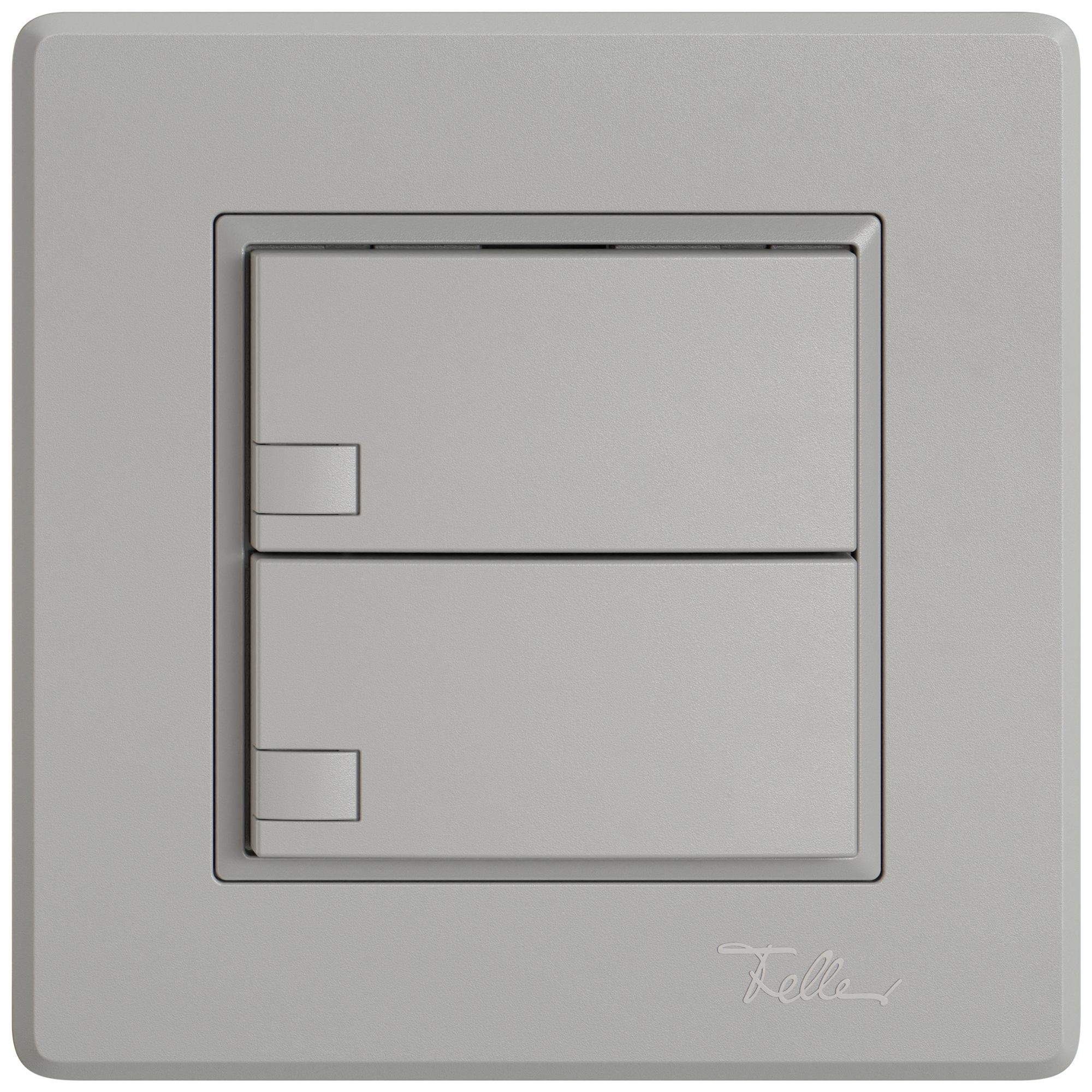 Poussoir universel ENC EDIZIO.liv UNI SNAPFIX® 5…48V s.LED 2× comm.1T grc