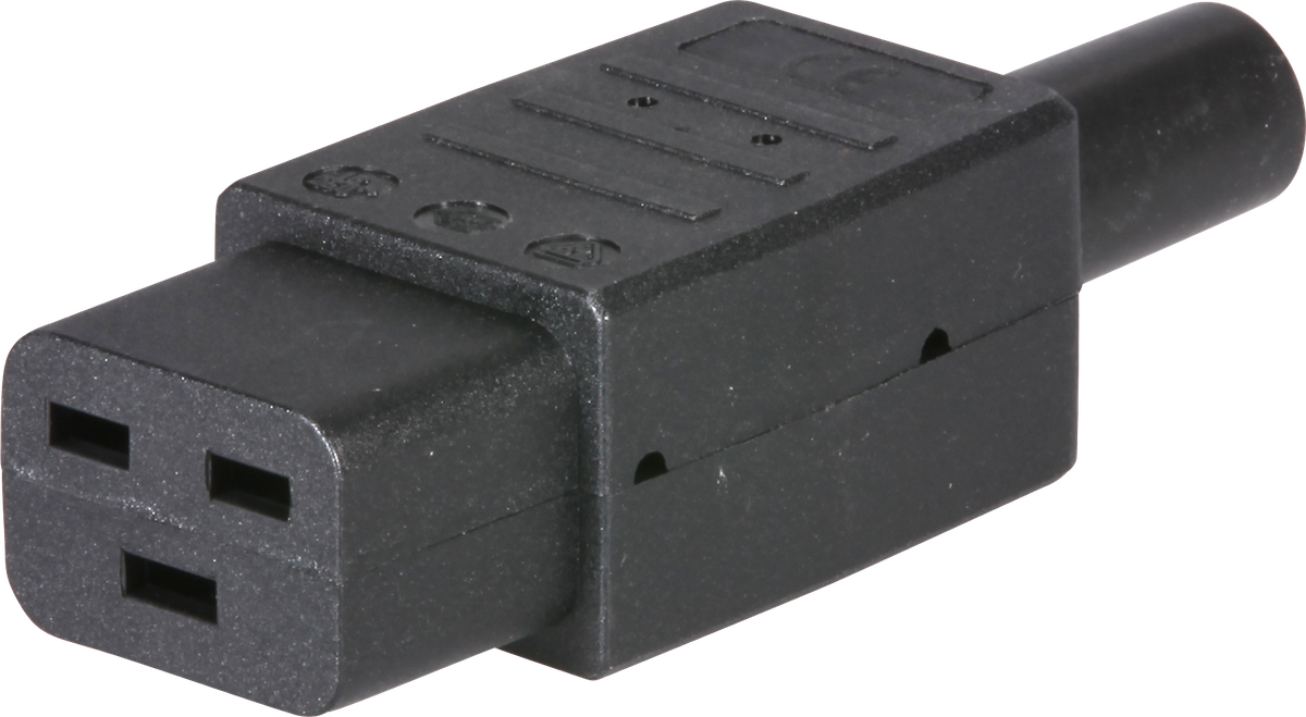 Presa d'apparecchi nero tipo IEC320-C19, 16A