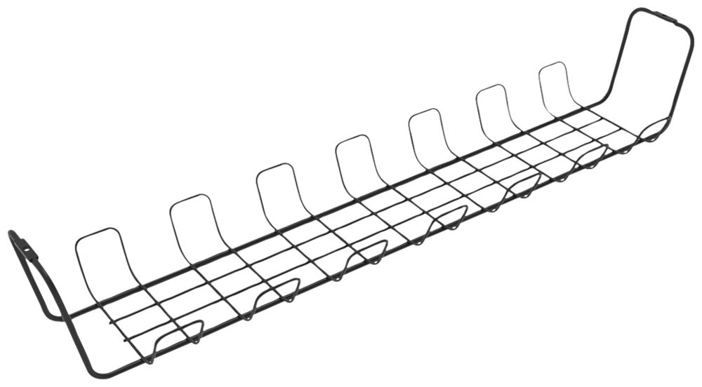 Canal-guide de câble sous-table ROLINE 600×132×99mm grille noir 2 pièces
