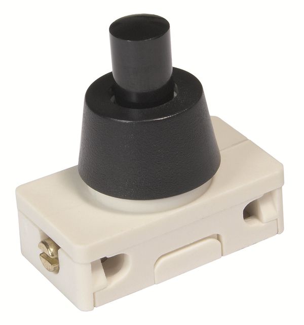 EB-Druckschalter ELBRO, 2A/250V 1L, schwarz