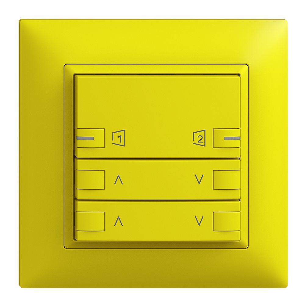 UP-Frontset EDIZIOdue zeptrionAIR Motor 2K S1/S2 mit LED lemon
